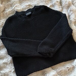 Chunky Black Knit Sweater